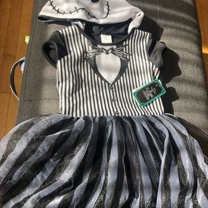 Jack Skeleton Dress for Girl M 7-8